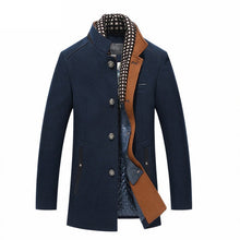 Load image into Gallery viewer, New Men's Wool Coat Winter Slim Fit England Style Woolen Coat